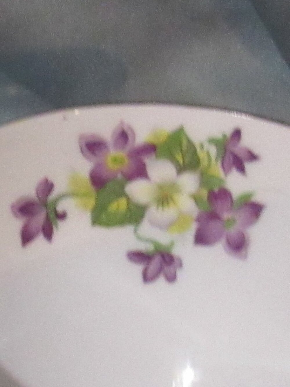 Tuscan Woodland Violets Tea Cup and Saucer, Wide Mouth, Gold Gilt Trims,    Z230 - Picture 3 of 7